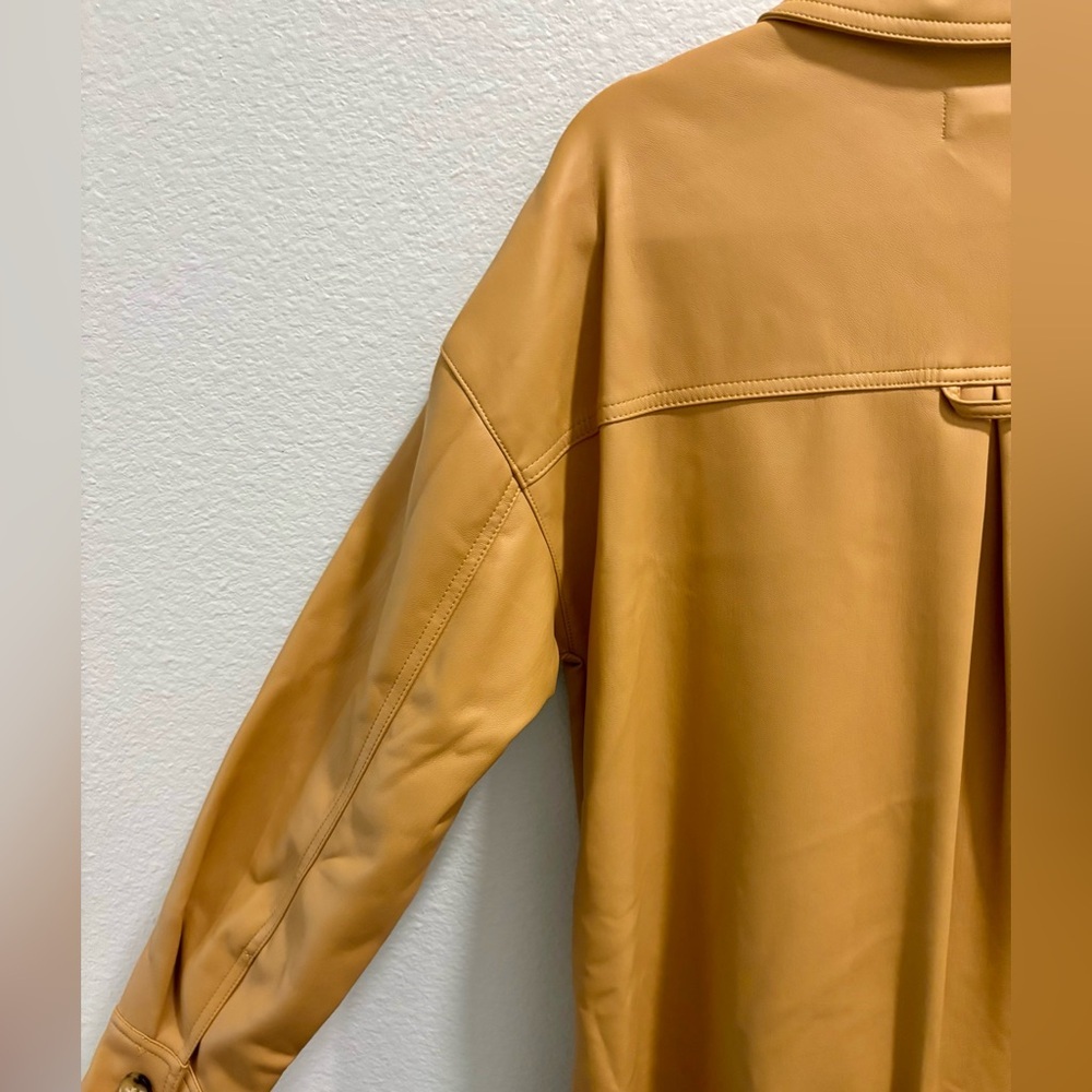NWT Maeve Faux Leather Shirt Jacket, size XS - Picture 7 of 7